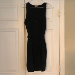 Forever 21 black sleeveless shirt dress